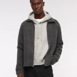 Cropped Sweater Shirt Jacket